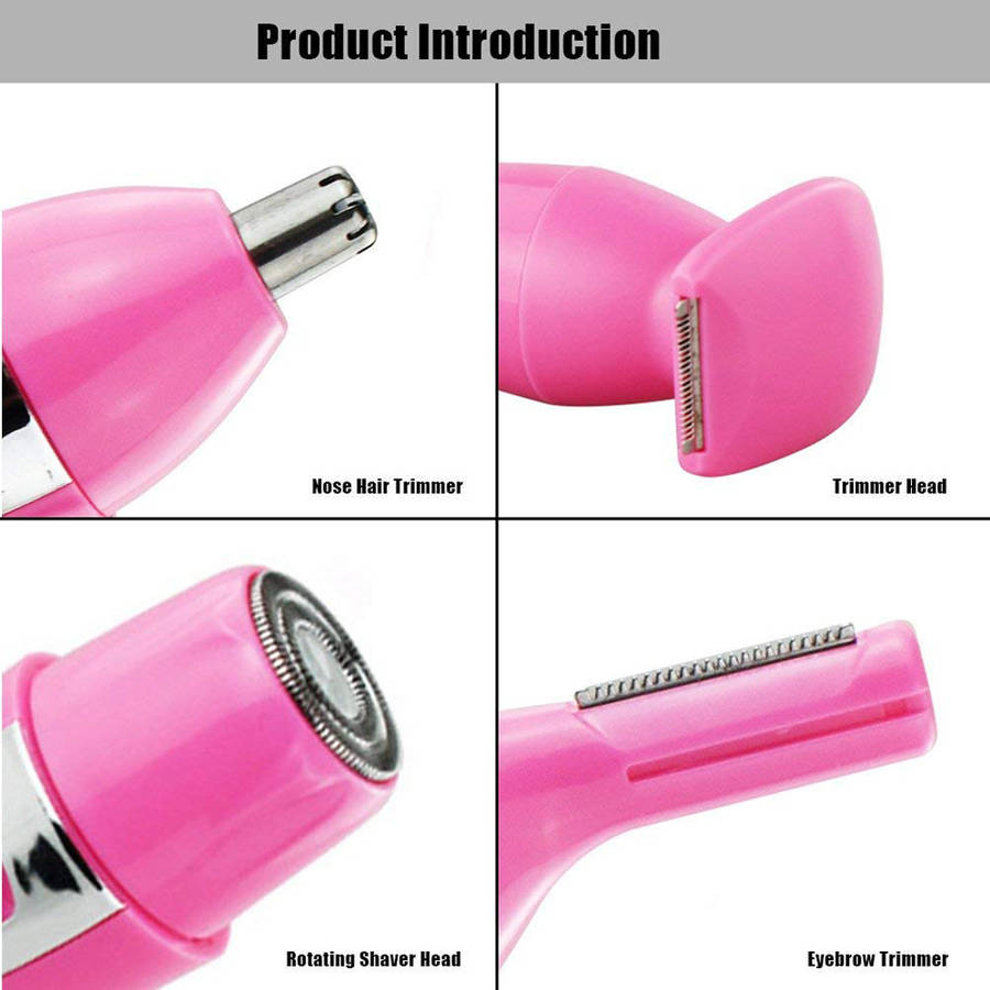 4 in 1 Multifunctional Shaver Suit for Ladies - Pink