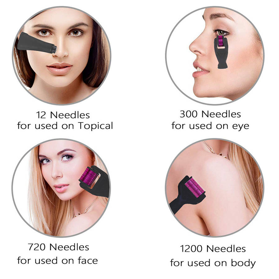 6 in 1 Derma Roller System Set  - Black