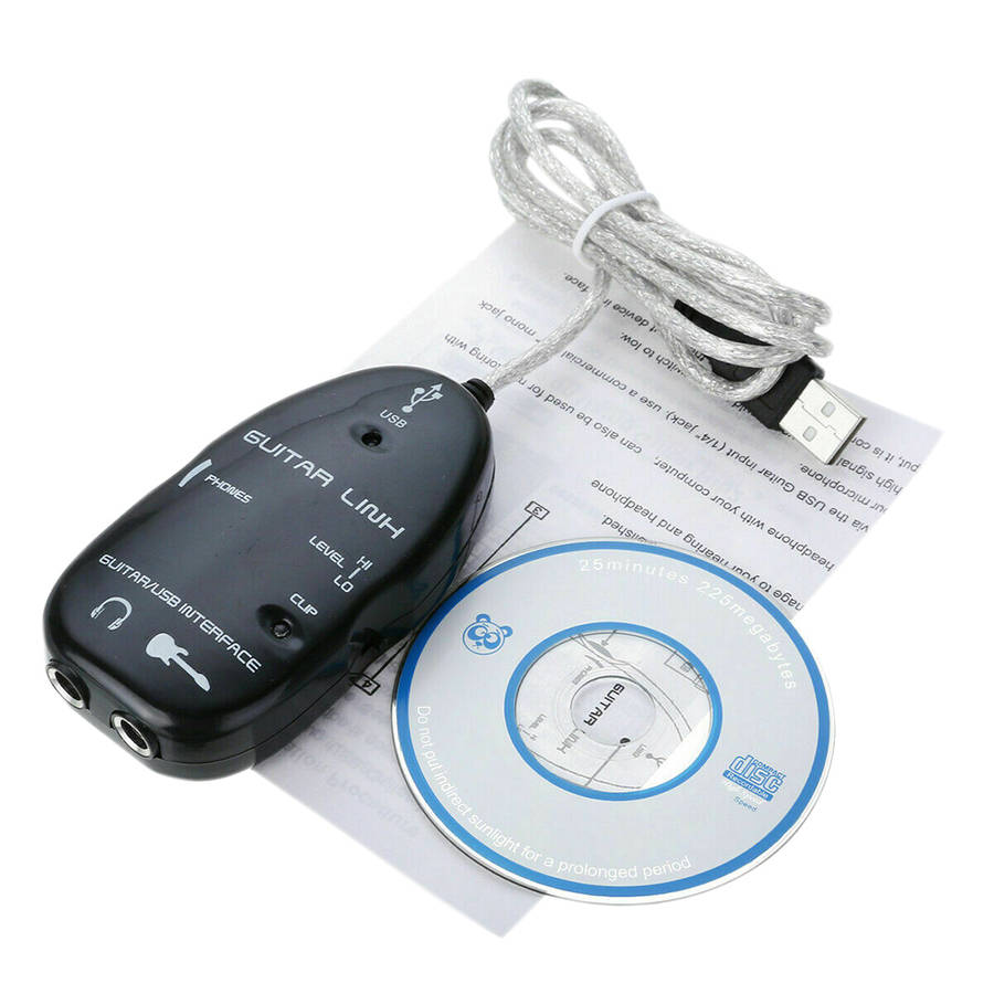 Portable USB Interface Link Cables Guitar Cables Adapter
