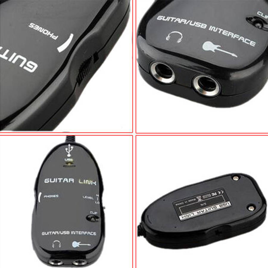 Portable USB Interface Link Cables Guitar Cables Adapter
