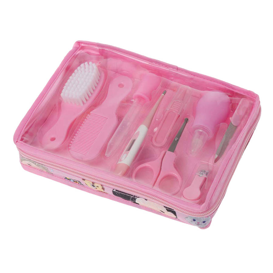 9 in 1 Essential Baby Grooming Healthcare Kit - Pink