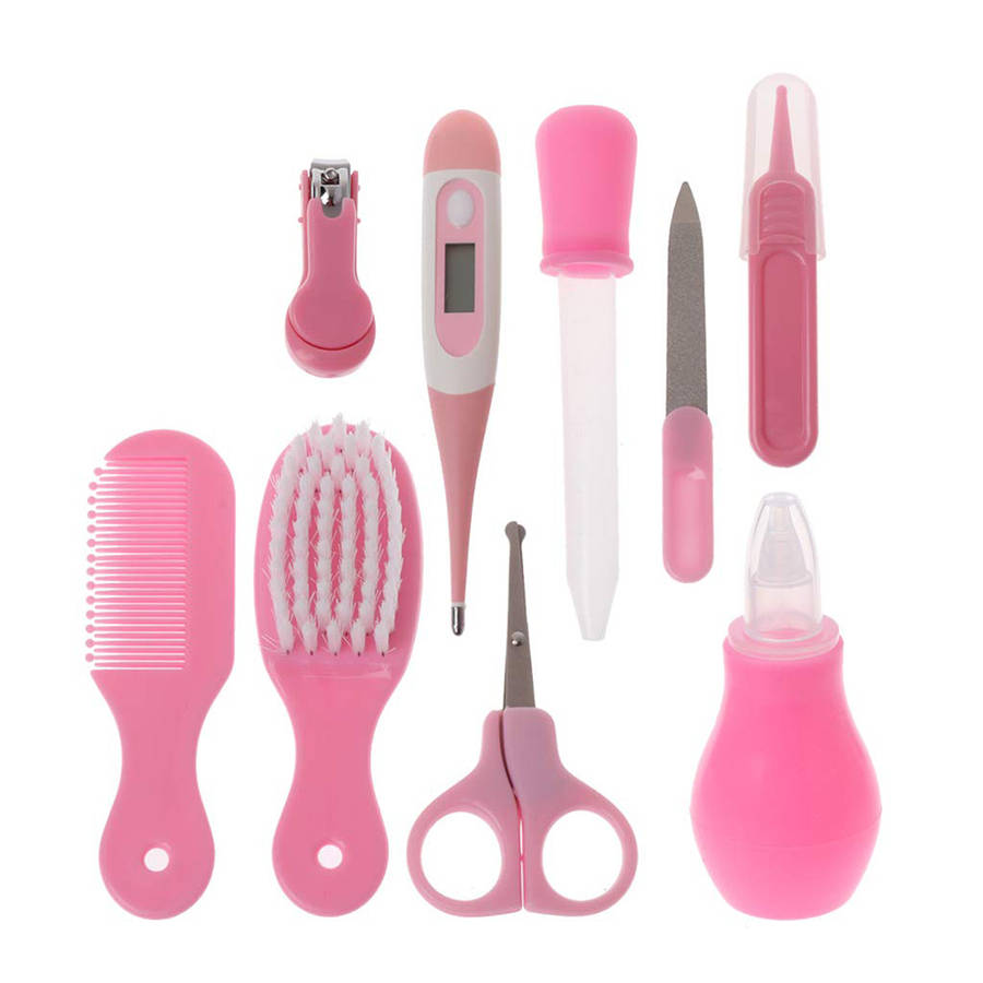 9 in 1 Essential Baby Grooming Healthcare Kit - Pink