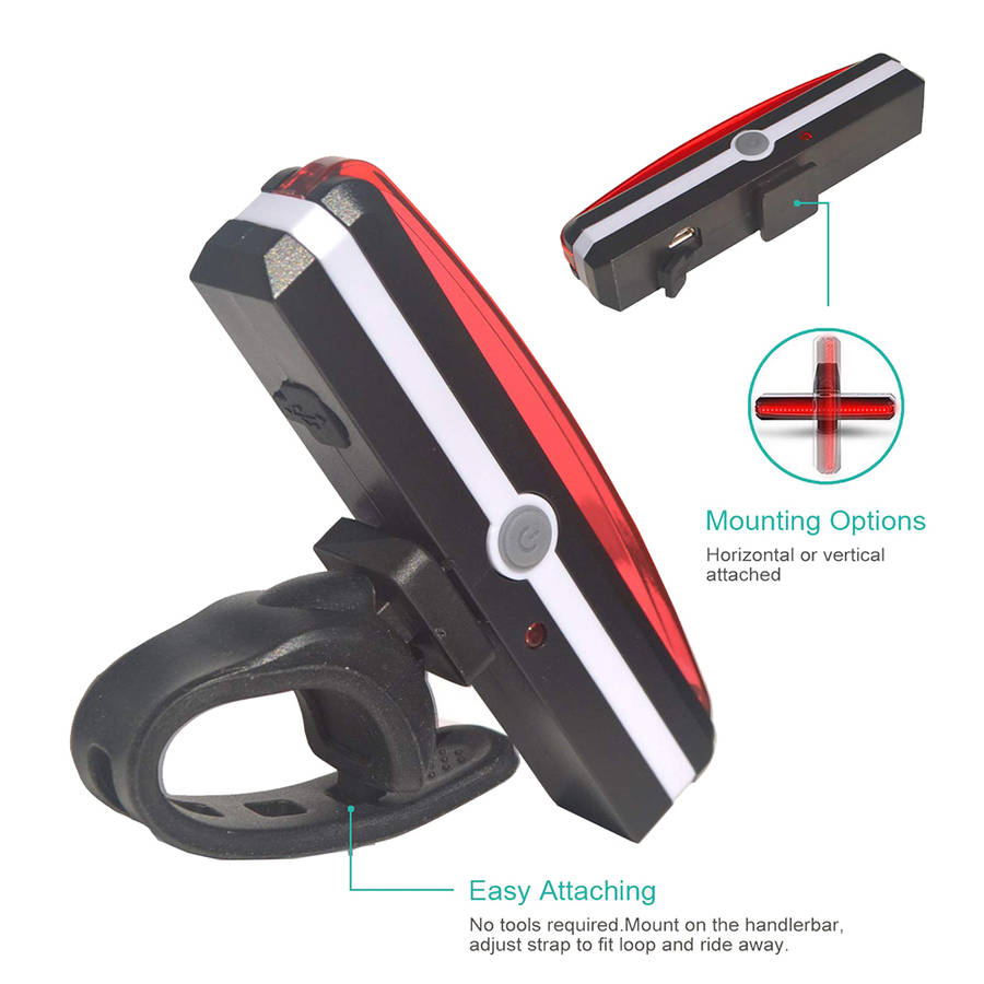 USB Rechargeable Bicycle LED Taillight