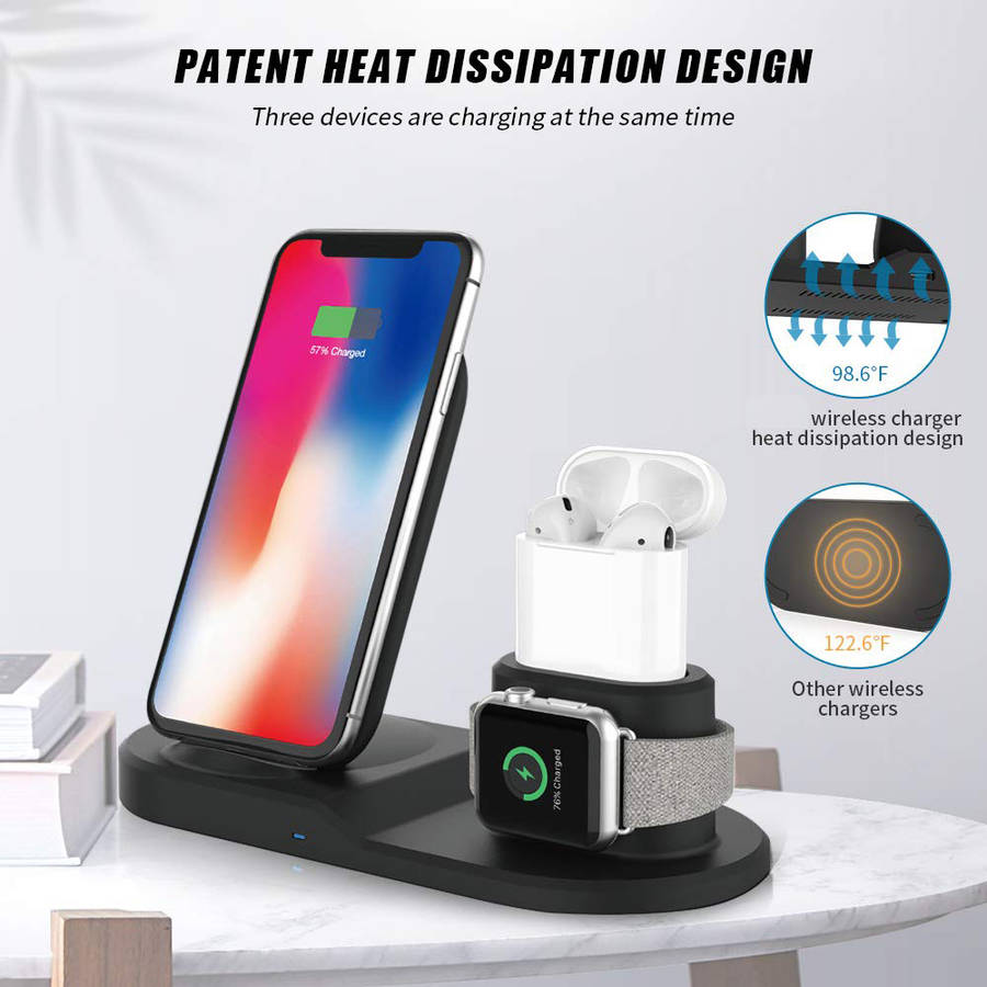 3 in 1 Multifunctional Wireless Charging Station Phone Stand