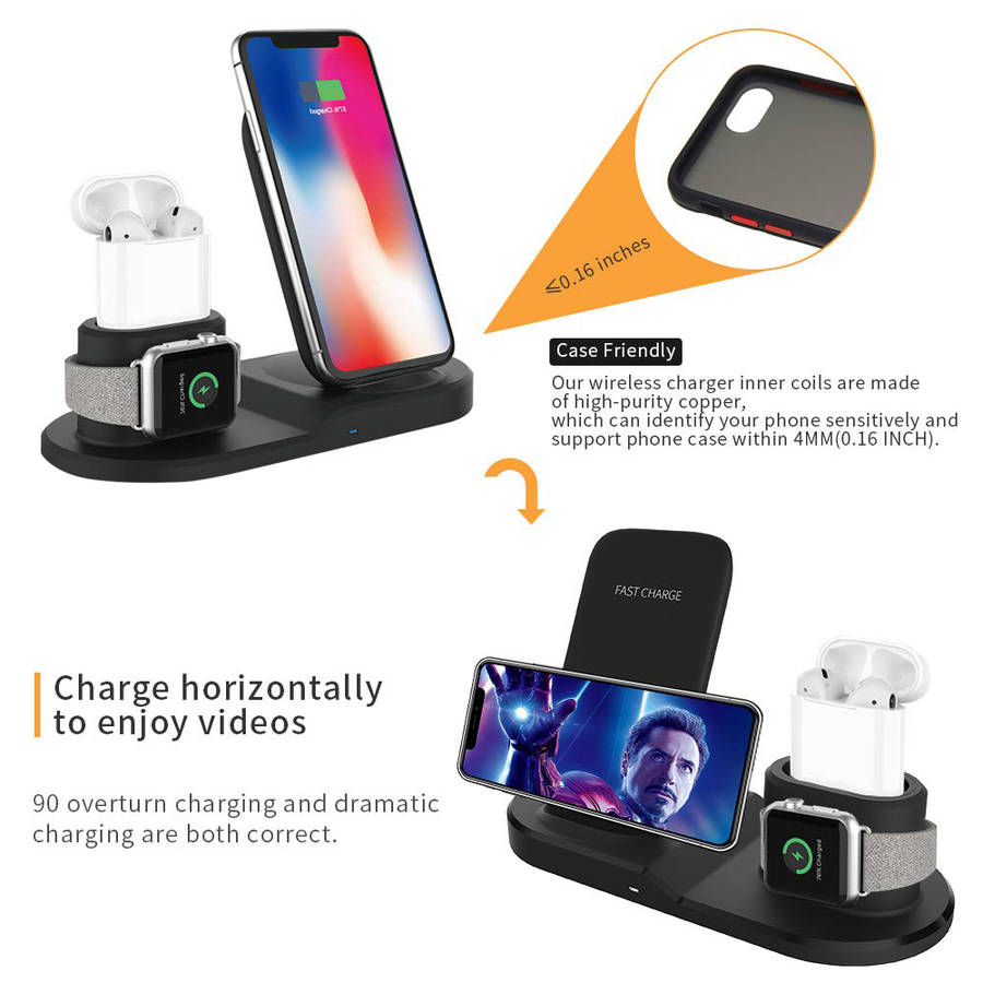 3 in 1 Multifunctional Wireless Charging Station Phone Stand