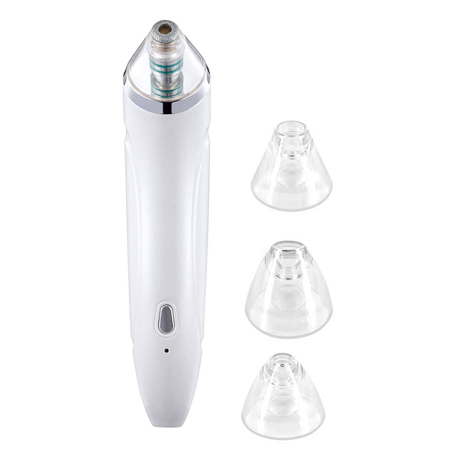 3 Levels Electronic Blackhead Remover Vacuum Cleaner with 4 Probe-White
