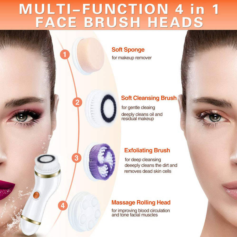 Multifunction 4 in 1 Electric Facial Deep Cleansing Brush