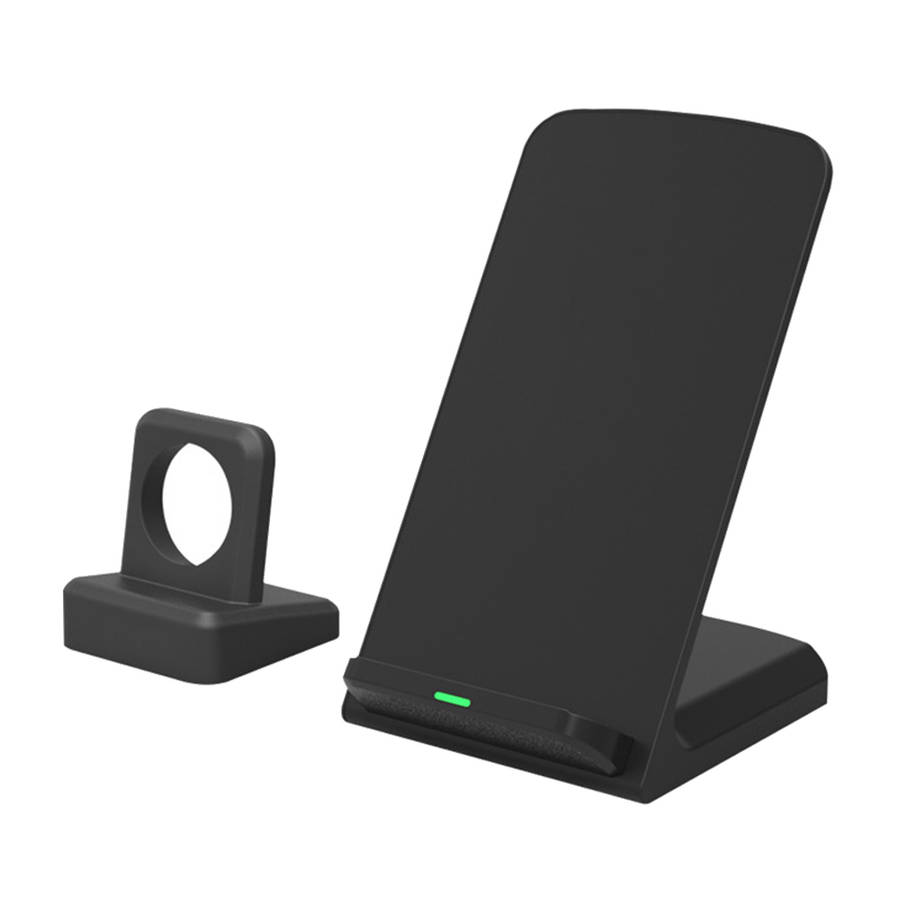 2 Coils Fast Wireless Charger Stand & iWatch Stand