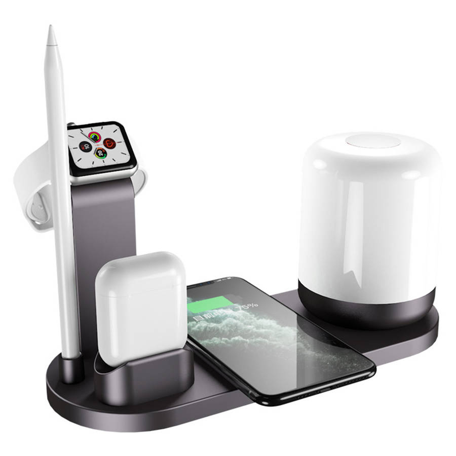 Multi-Function 10W Fast Charging Stand with LED Touch Night Light