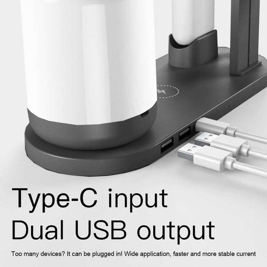 Multi-Function 10W Fast Charging Stand with LED Touch Night Light