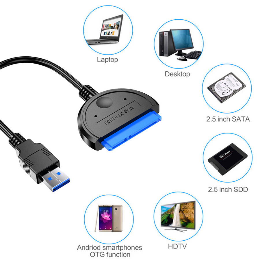 USB 3.0 SATA 3 Cable Sata to USB Adapter Up to 5 Gbps