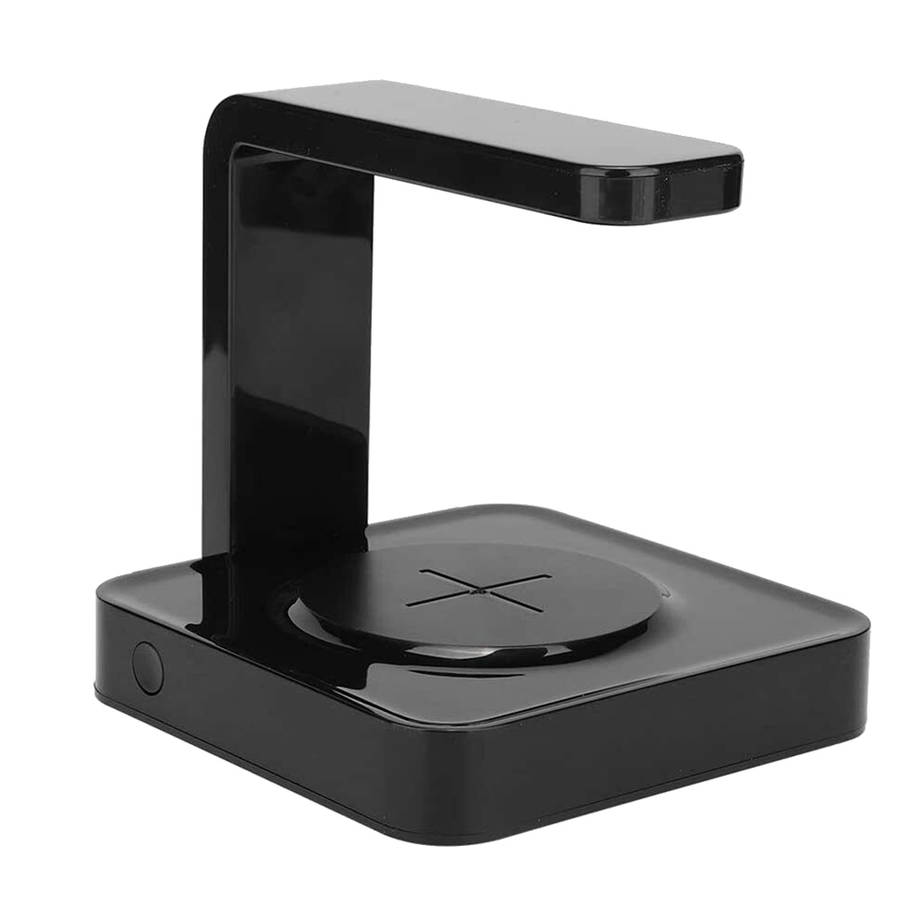 2-in-1 QI Fast Wireless Charger & UV Sanitizer Sterlizer Lamp - Black