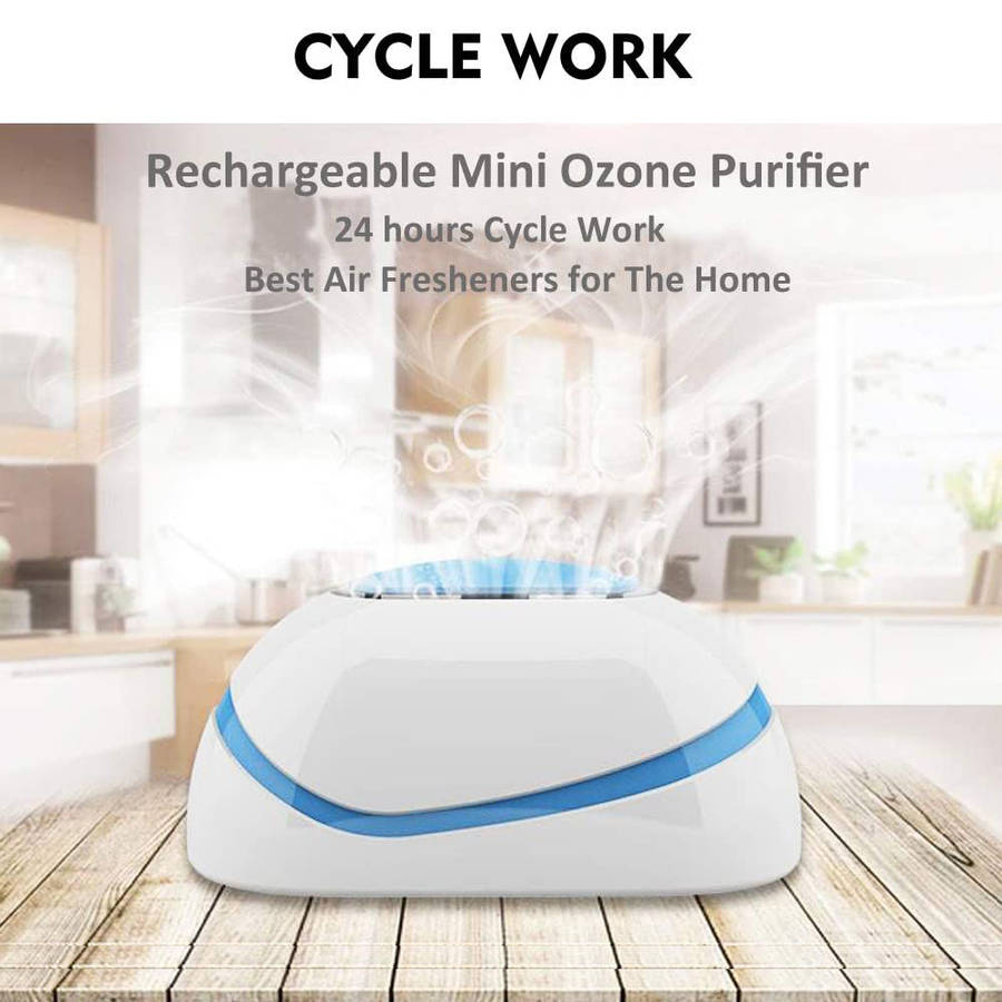 Portable USB Rechargeable Mini Ozone Generator Deodorizer Air Purifier