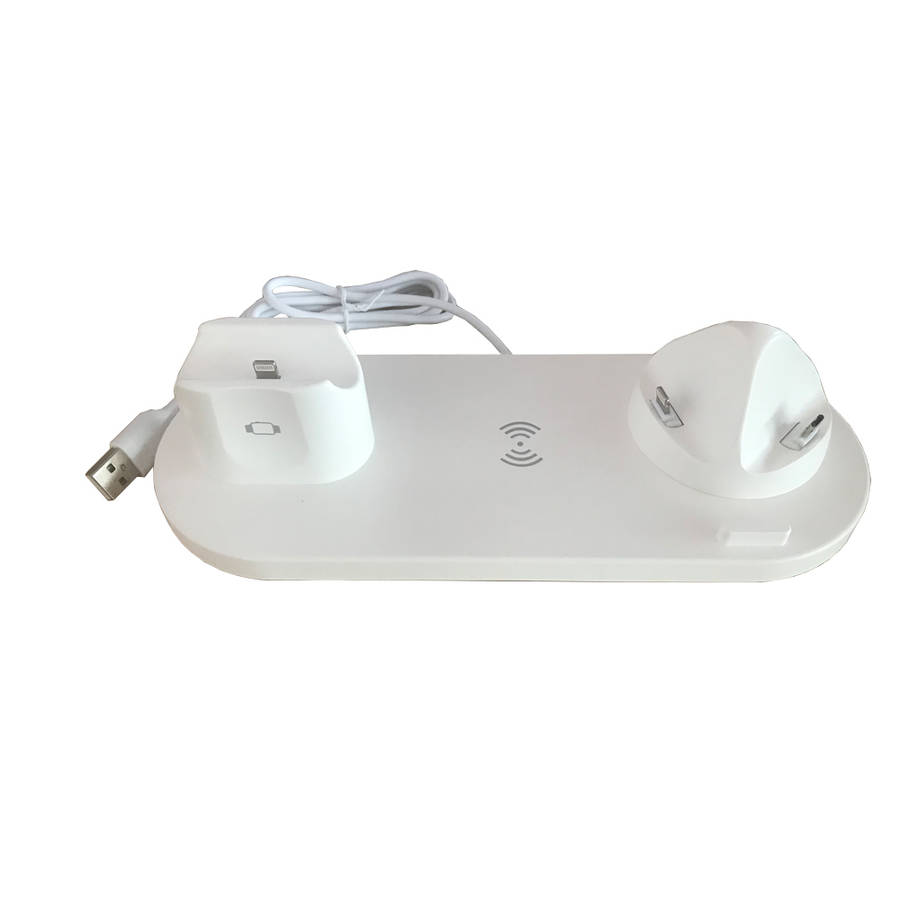 6 in 1 Rotatable Wireless Charger Station - White