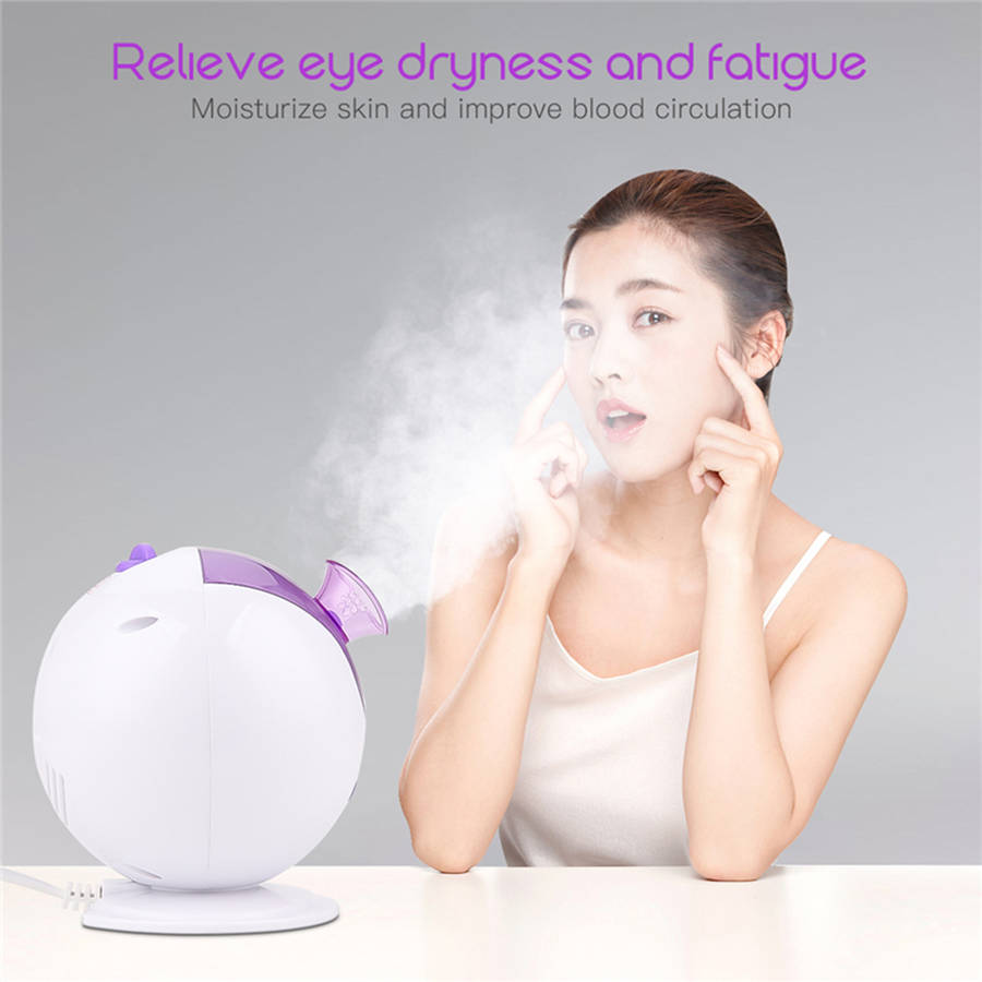 110ml Nano Ionic Facial Steamer Deep Cleaning Mist Steam Sprayer - Purple