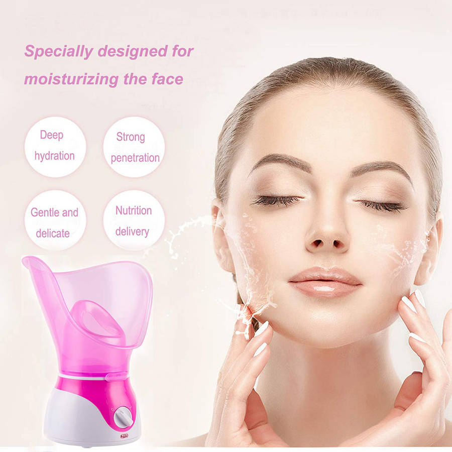Professional Spa Home Facial Steamer Warm Mist Moisturizing - Pink