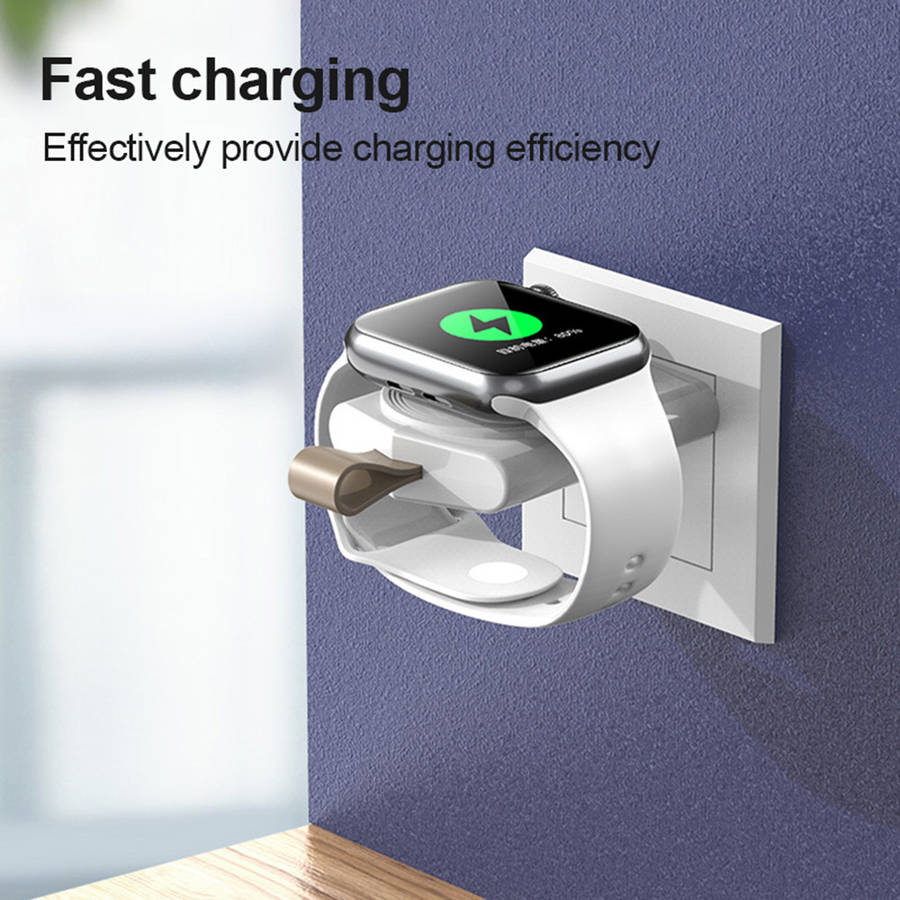 Portable USB Apple Watch Magnetic Wireless Charger - White