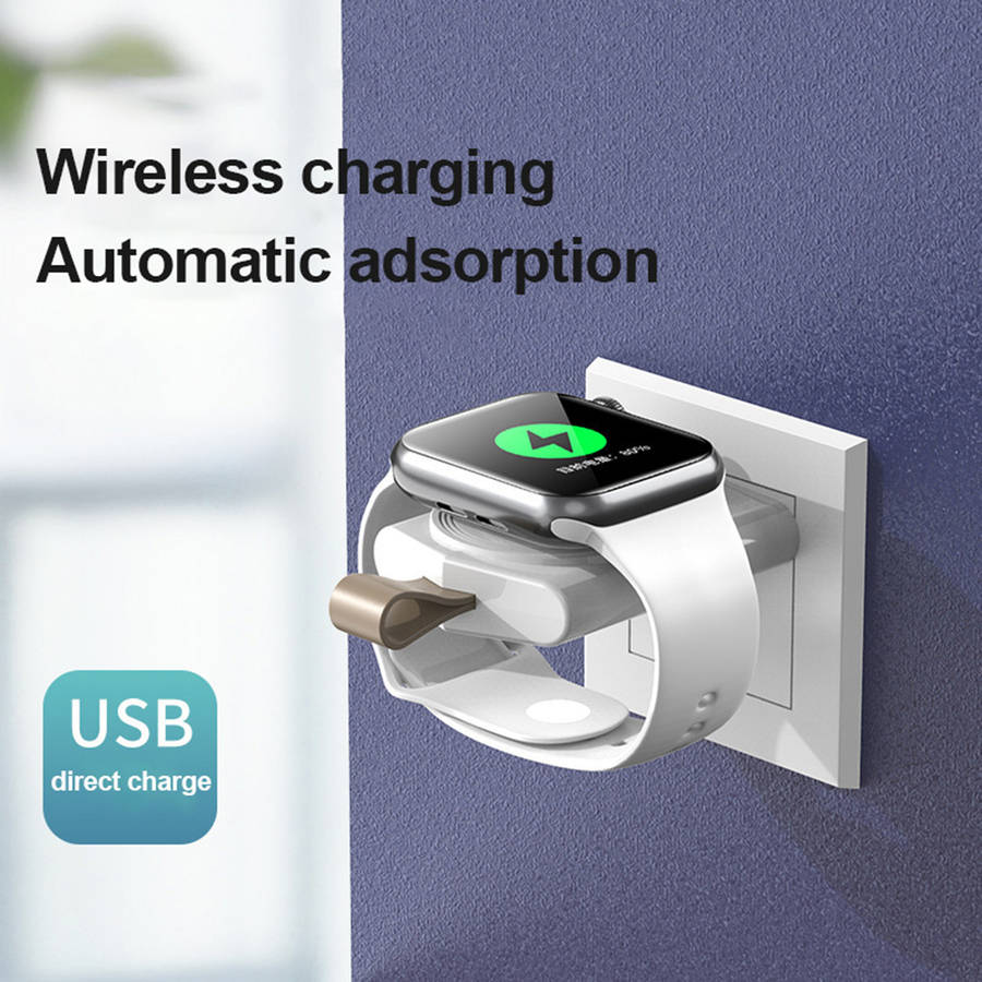 Portable USB Apple Watch Magnetic Wireless Charger - White