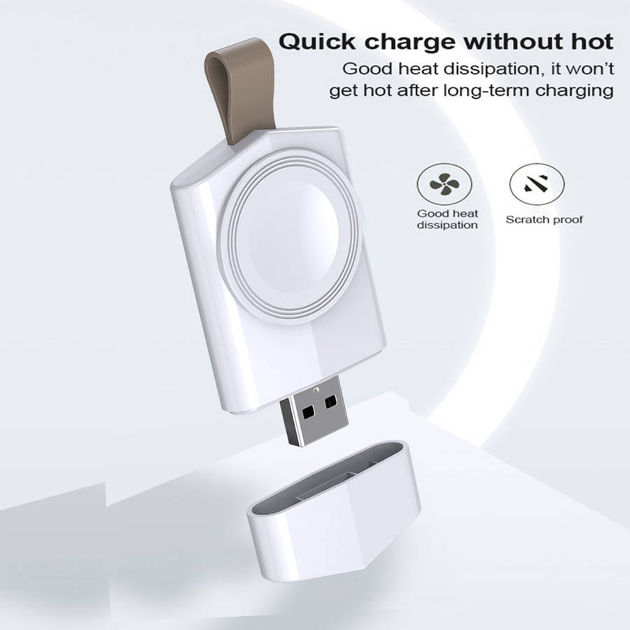 Portable USB Apple Watch Magnetic Wireless Charger - White