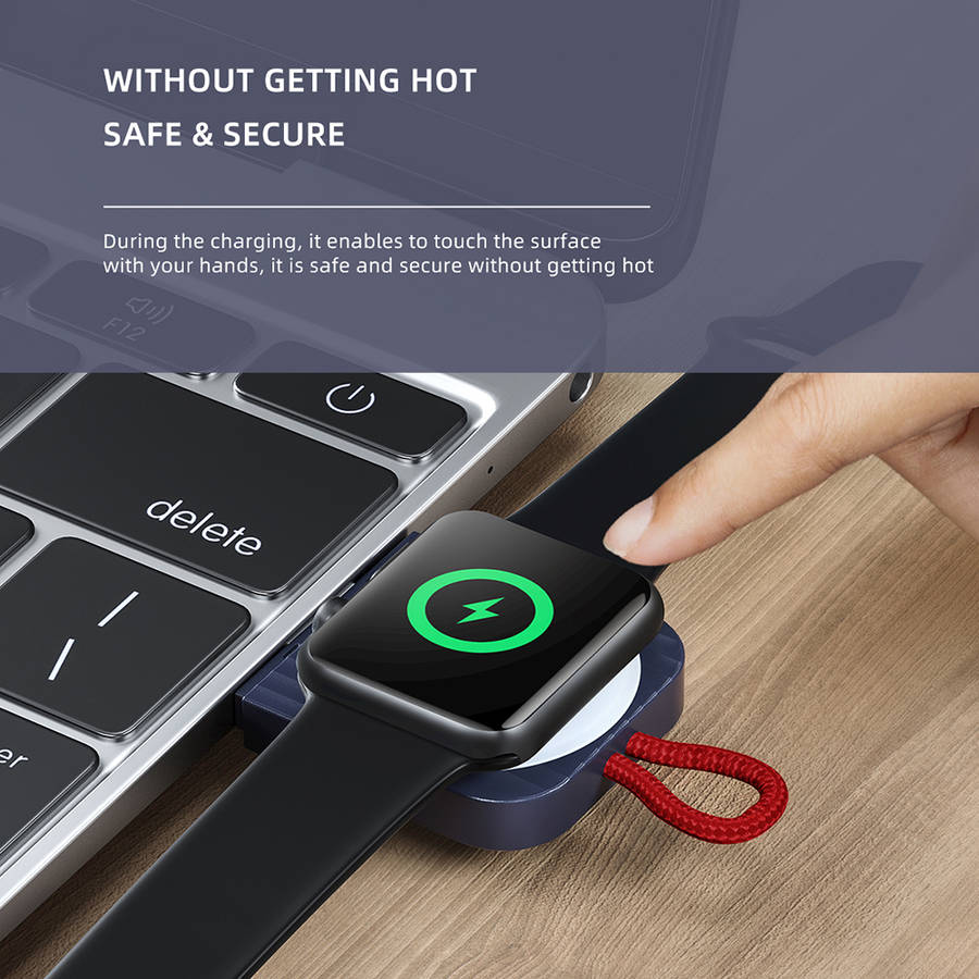 Portable Magnetic Wireless Charger Pad for Apple Watch Series - Blue