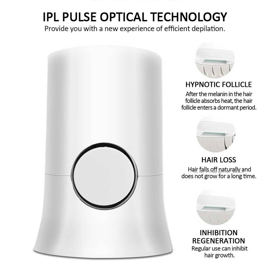 Professional 200000 Flashes IPL Laser Epilator Lady Hair Removal - White