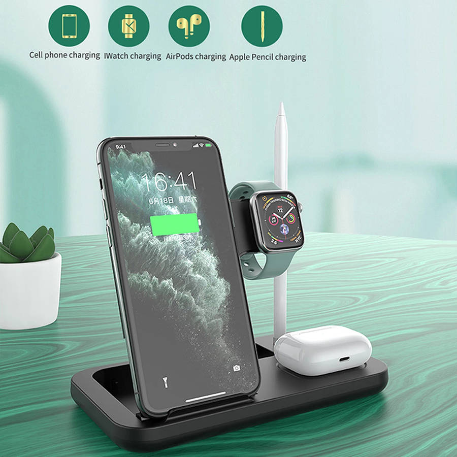 Portable 4 in 1 Foldable Wireless Charger Stand