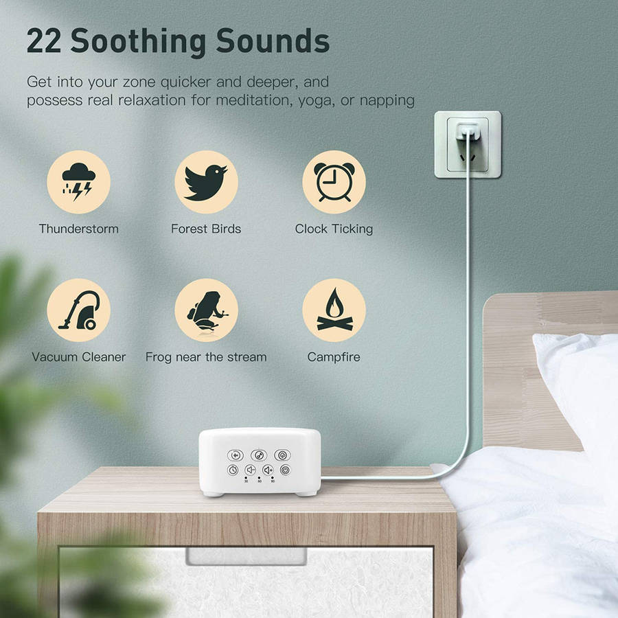 Portable White Noise Sounder Machine Support Earphone Jack & TF Card Reader