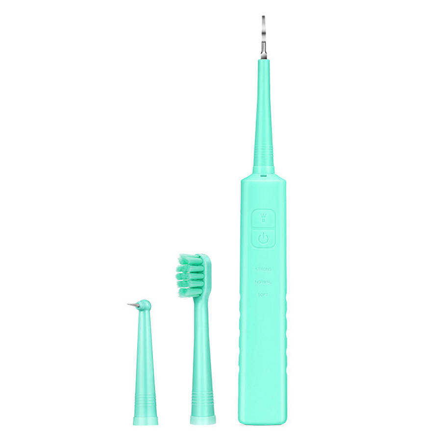 Portable Electric Sonic Dental Calculus Remover with LED Light - Blue