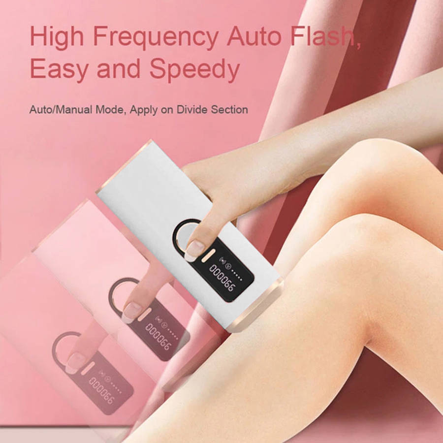 990000 Flash Permanent Painless LCD IPL Epilator Hair Remove - White
