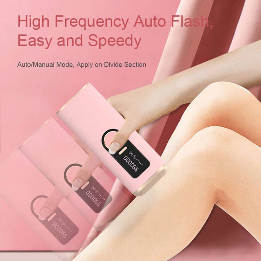 990000 Flash Permanent Painless LCD IPL Epilator Hair Remove - Pink