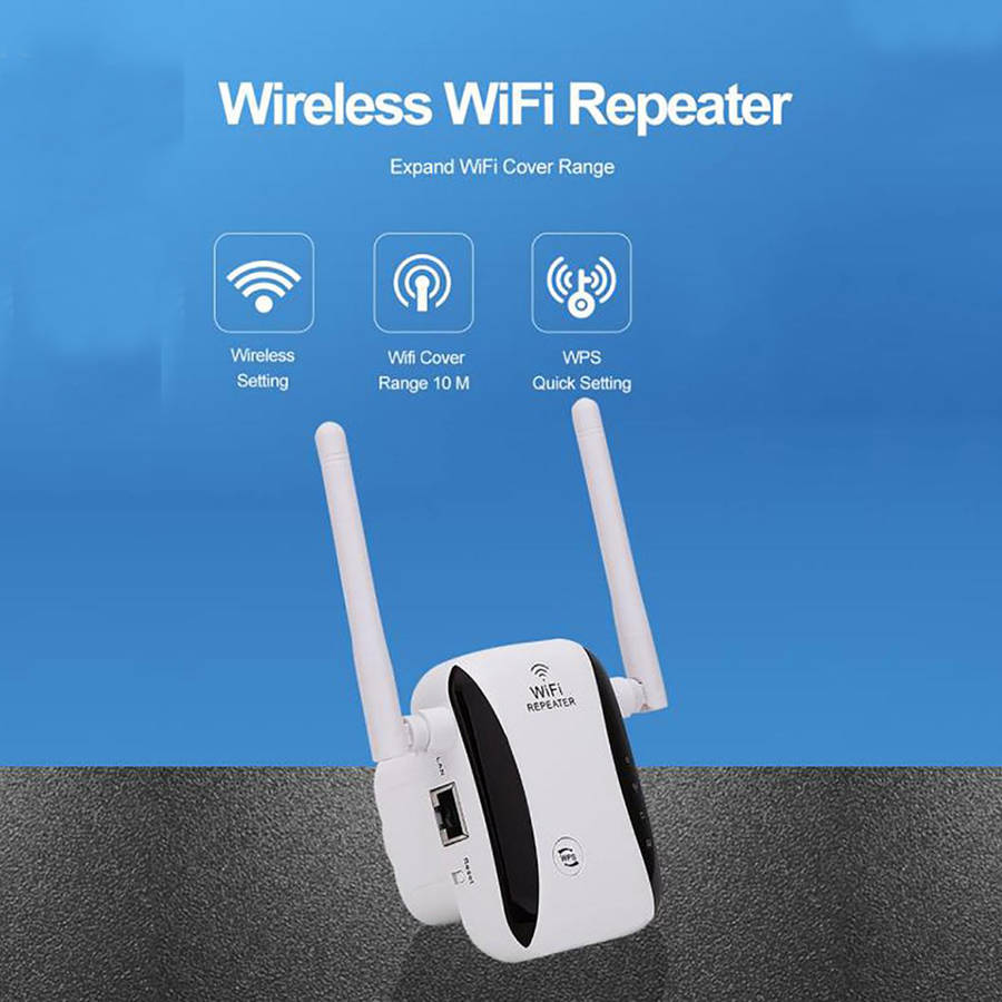 2.4GHz 300Mbps Wireless WiFi Repeater Extender with 2 External Antennas