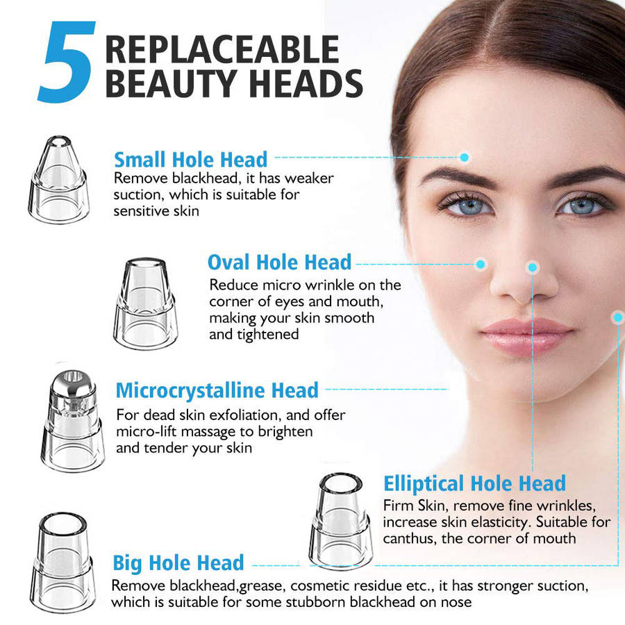 Portable 20X Blackhead Remover Vacuum Pore Cleaner with Camera