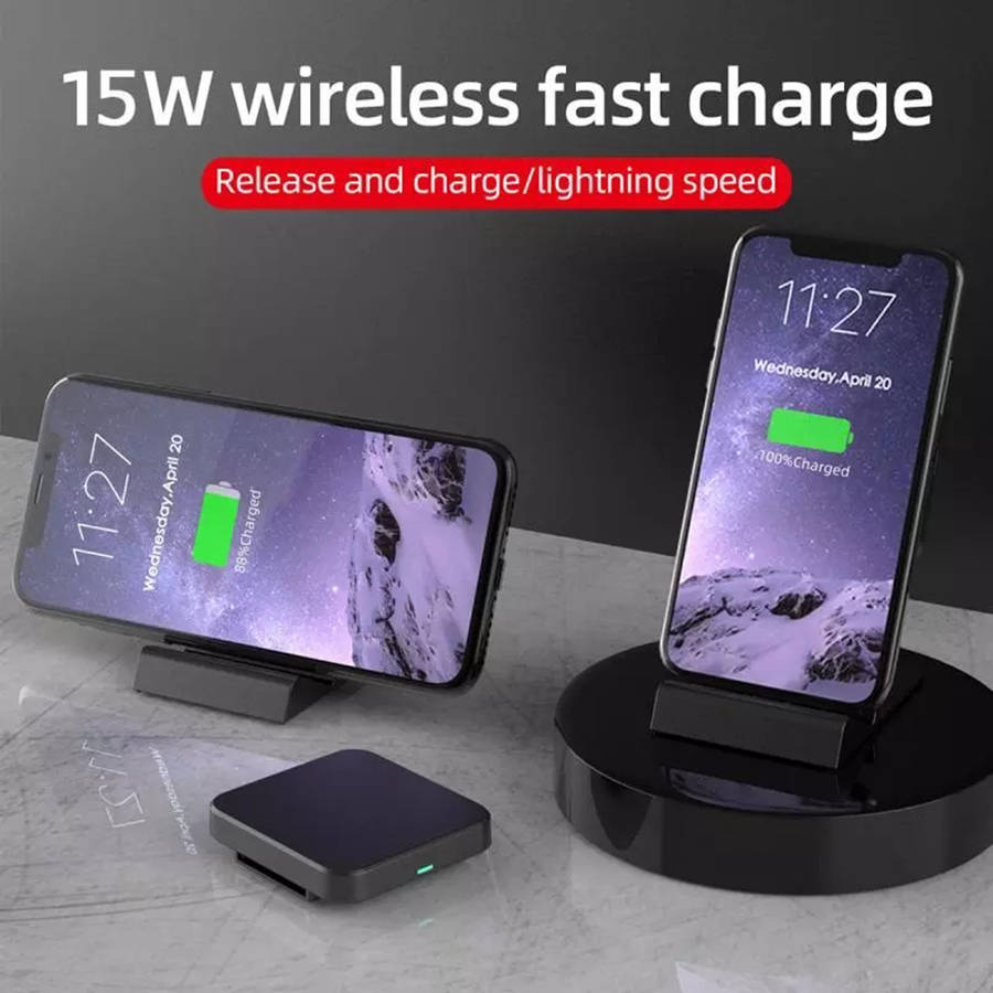 15W Folding Wireless Charger Phone Holder For IPhone 12 Pro & Airpods Pro