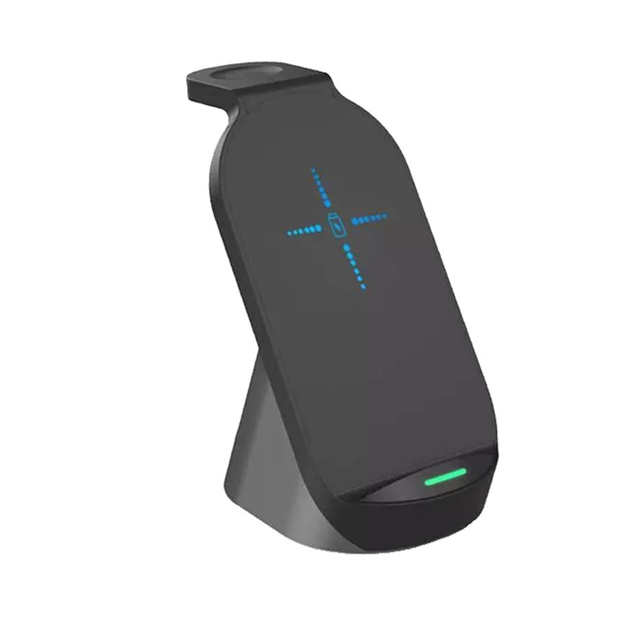 3 in 1 Wireless Charging Station For iPhone12Pro/AirPods Pro/iWatch5 Black