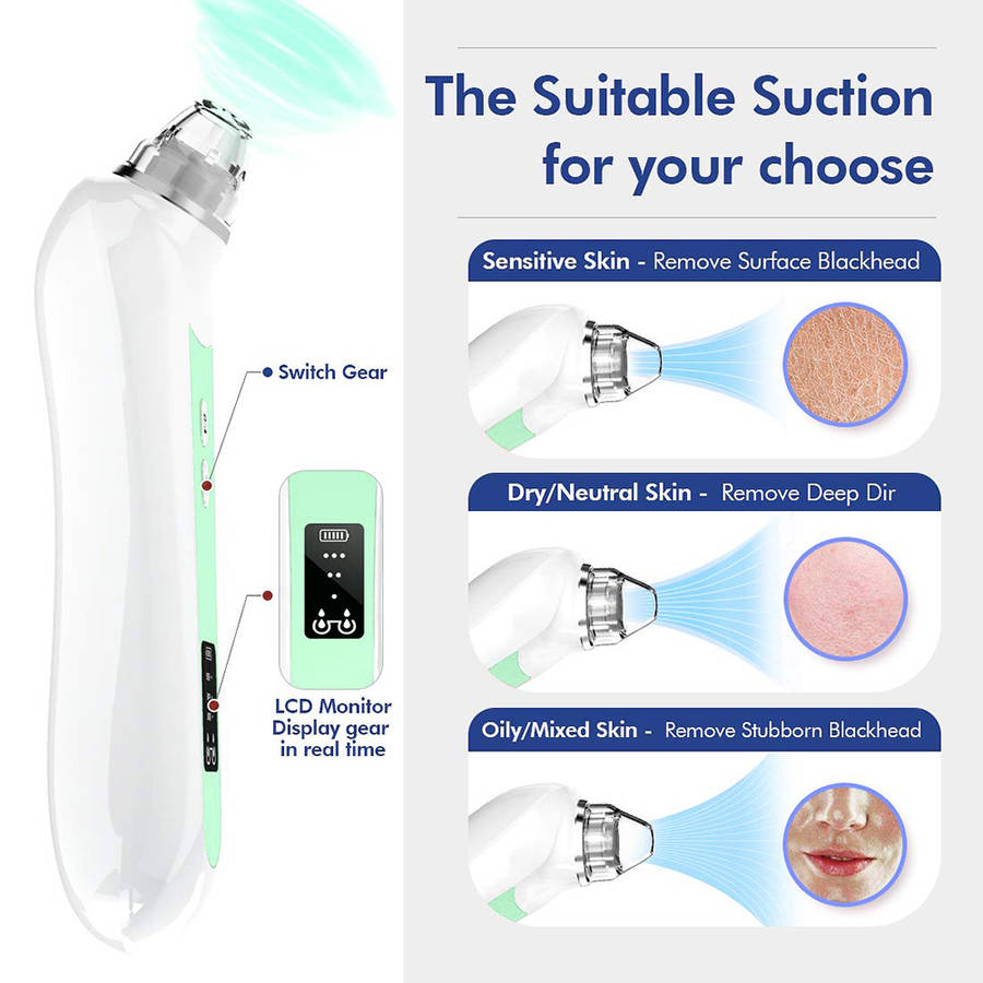 5MP WIFI 20X Magnification Visual Electric Blackhead Remover - Green