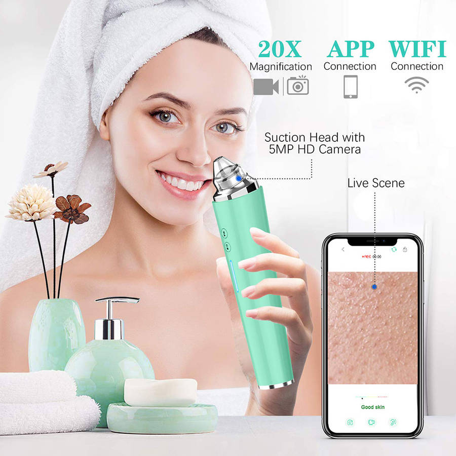 20X Magnification WIFI 5MP Visual Electric Blackhead Remover - Green