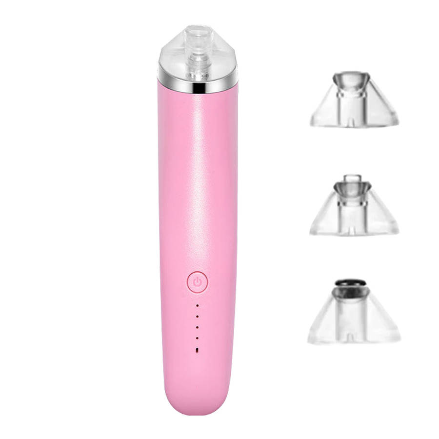 Electric Pore Vacuum Acne Comedone Extractor Kit with 4 Levels - Pink