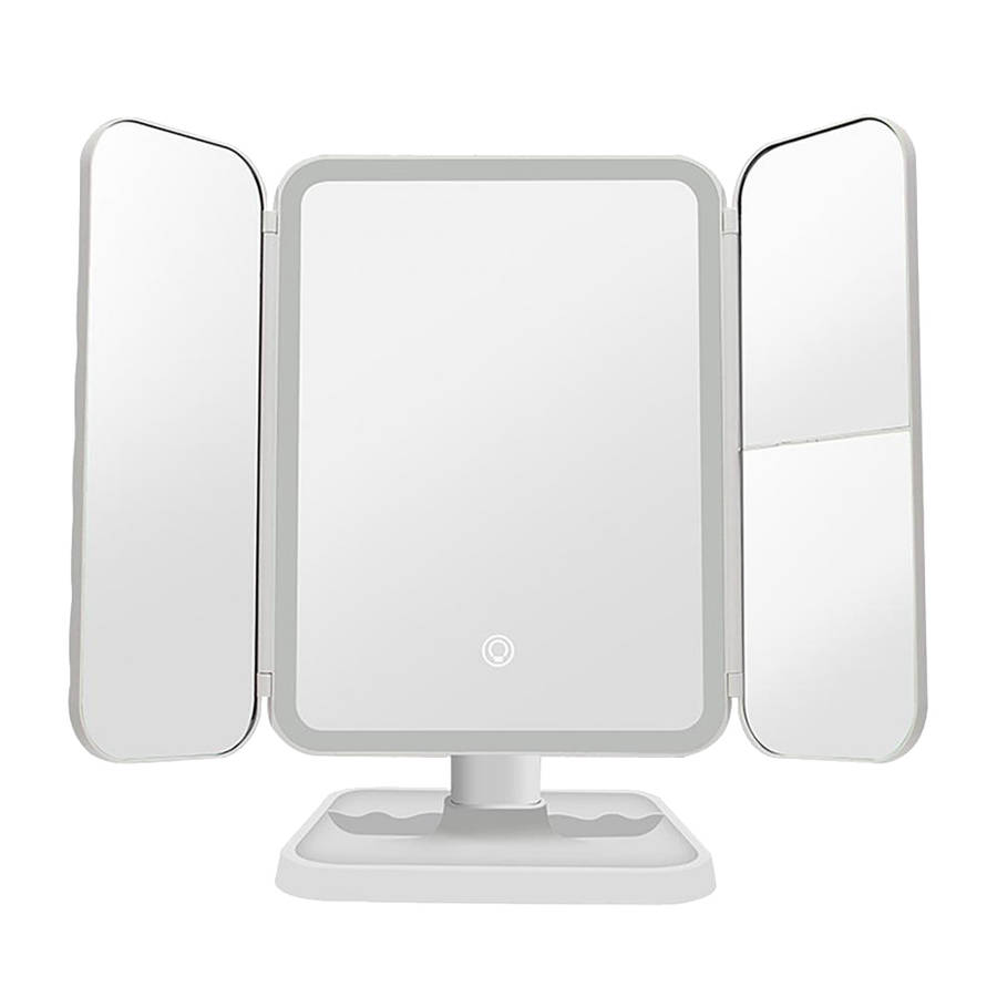 3X Magnifying 3-Color Light Touch LED Vanity Mirror with 52 LED Light