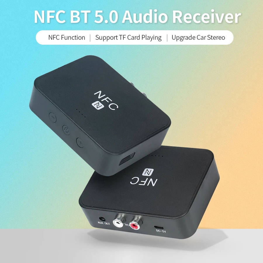 BT 5.0 Audio Receiver with NFC Function RCA AUX Ports for Home/Car Stereo
