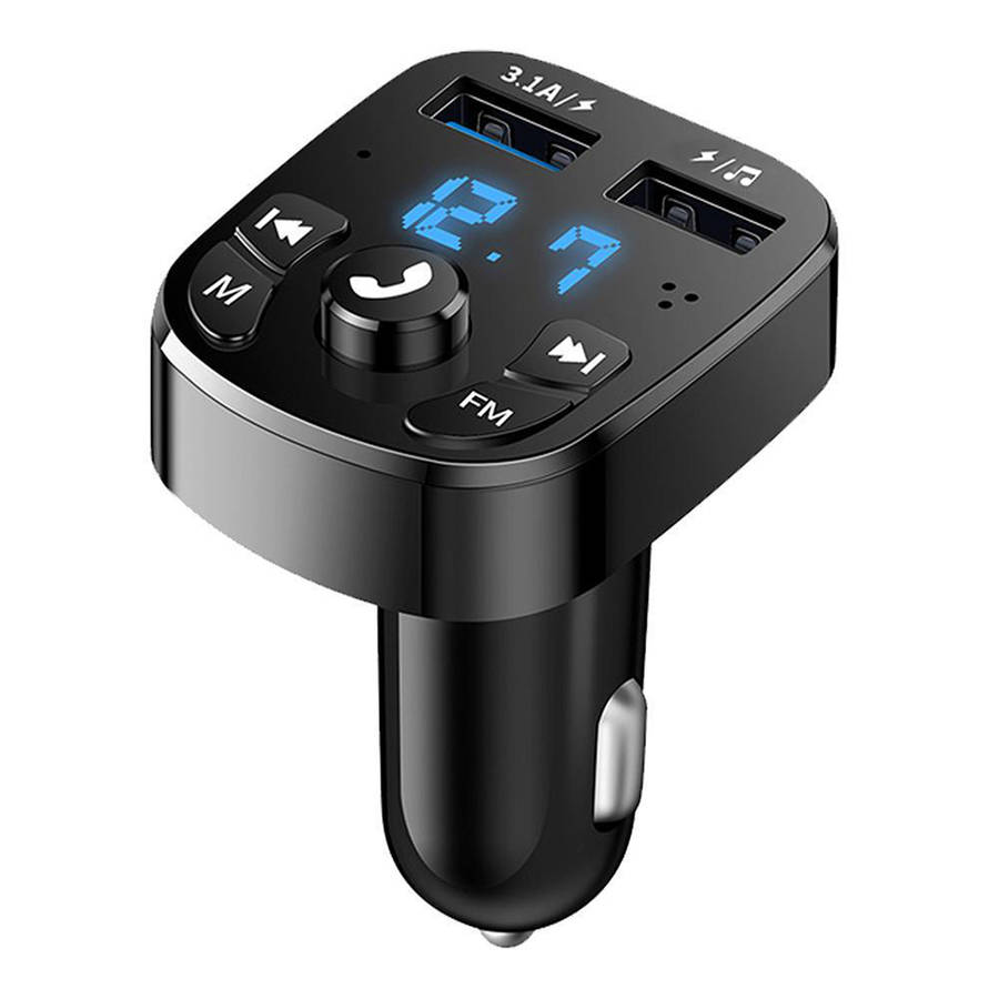 DC 12/24V Bluetooth Version 5.0 FM Transmitter Car Hands-free Player Kit
