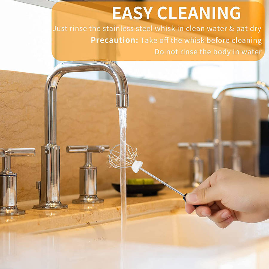 Handheld 3-Speed USB Electric Milk Frother Egg Blender with 3 Heads -Silver