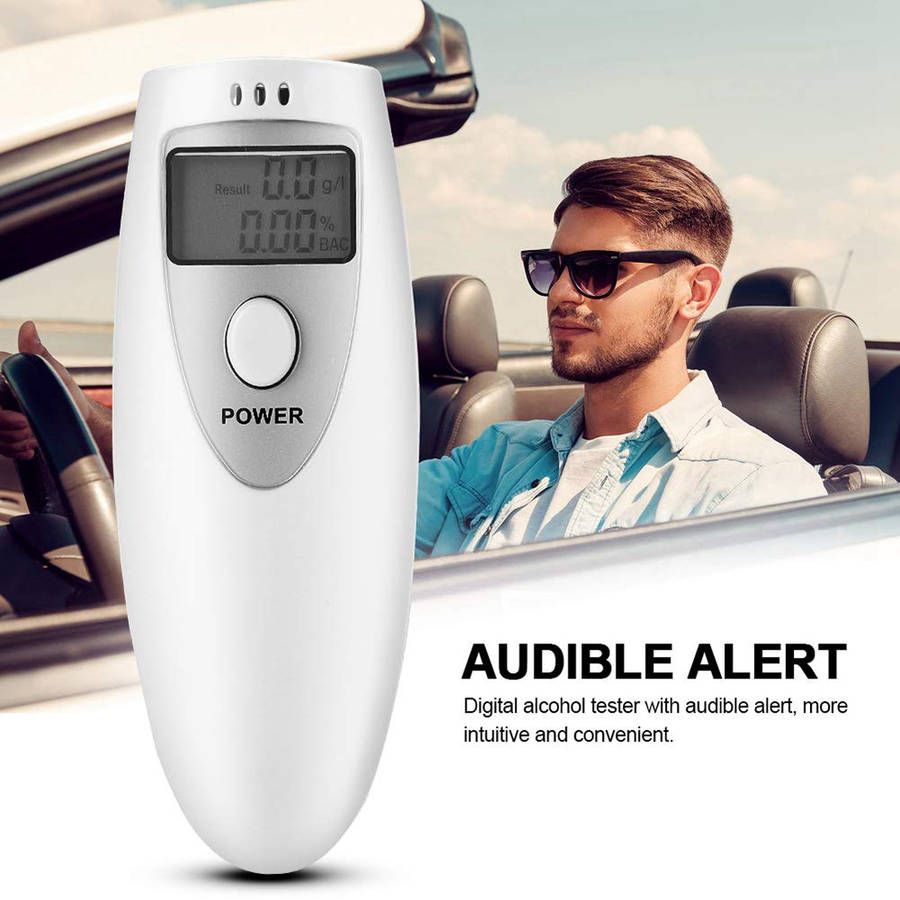 Portable Digital Alcohol LCD Screen Display Breath Tester with Hanging Rope