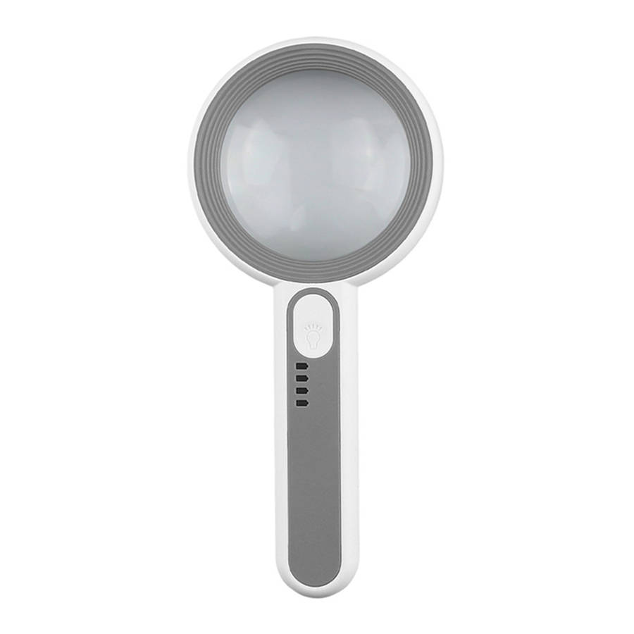 3 Light Levels Touch Switch 6X 12X Handheld Magnifying Glass with 16 LED