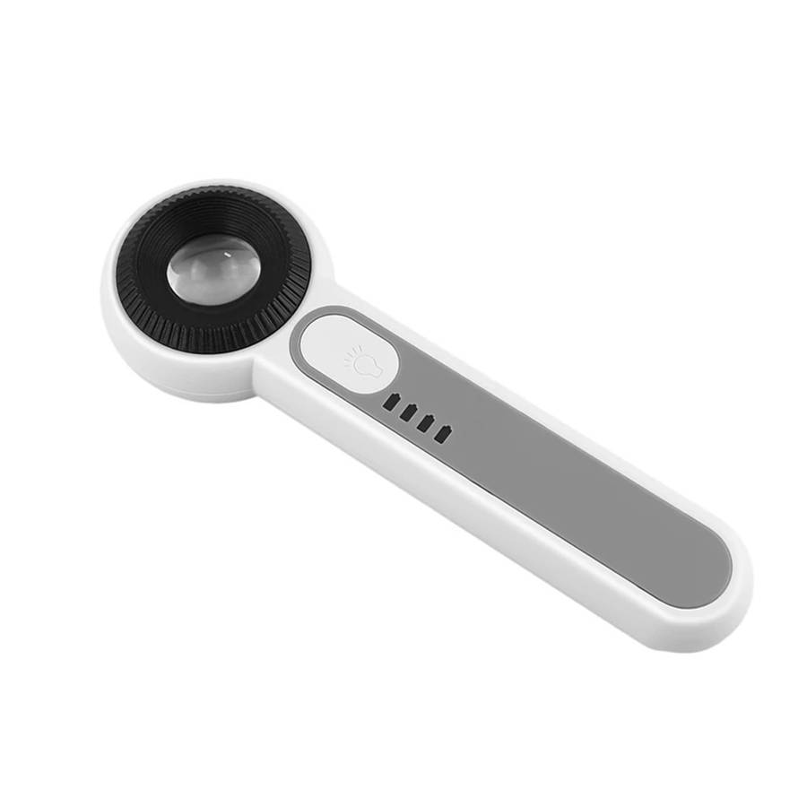 3 Light Levels Touch Switch 30X Handheld Magnifying Glass with 6 LED