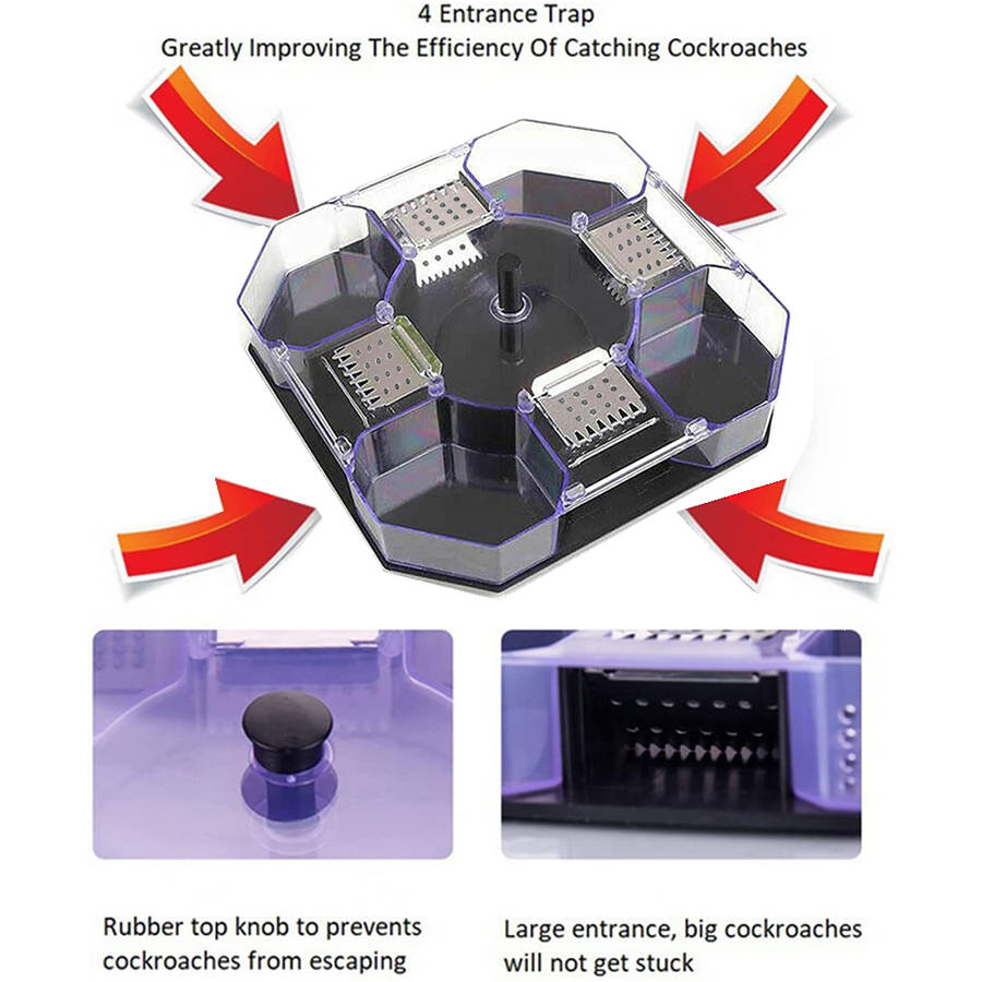 Reusable Household Cockroach Harmless Trap Catcher Box For Home Kitchen