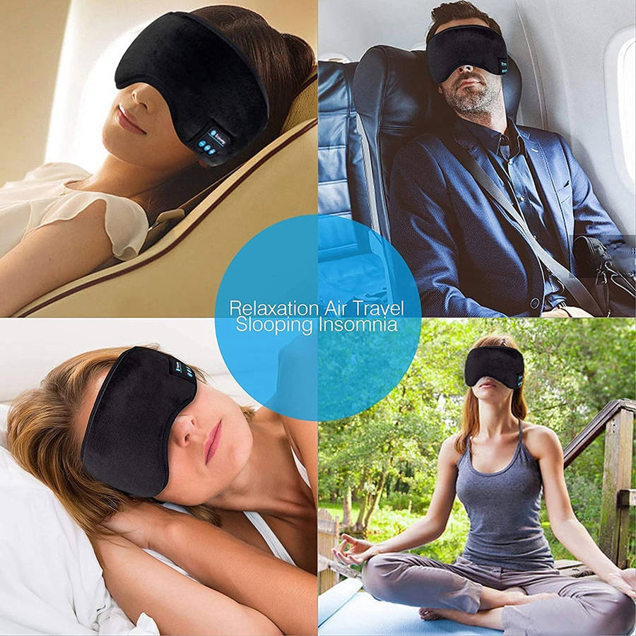 2 in 1 Adjustable Soft Cotton Bluetooth Headphone Sleep Music Eyemask