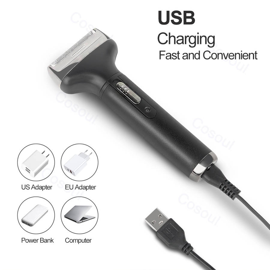 Portable 4 in 1 Mens Electric Hair Trimmer for Face/Eyebrow/Ear & Nose Hair
