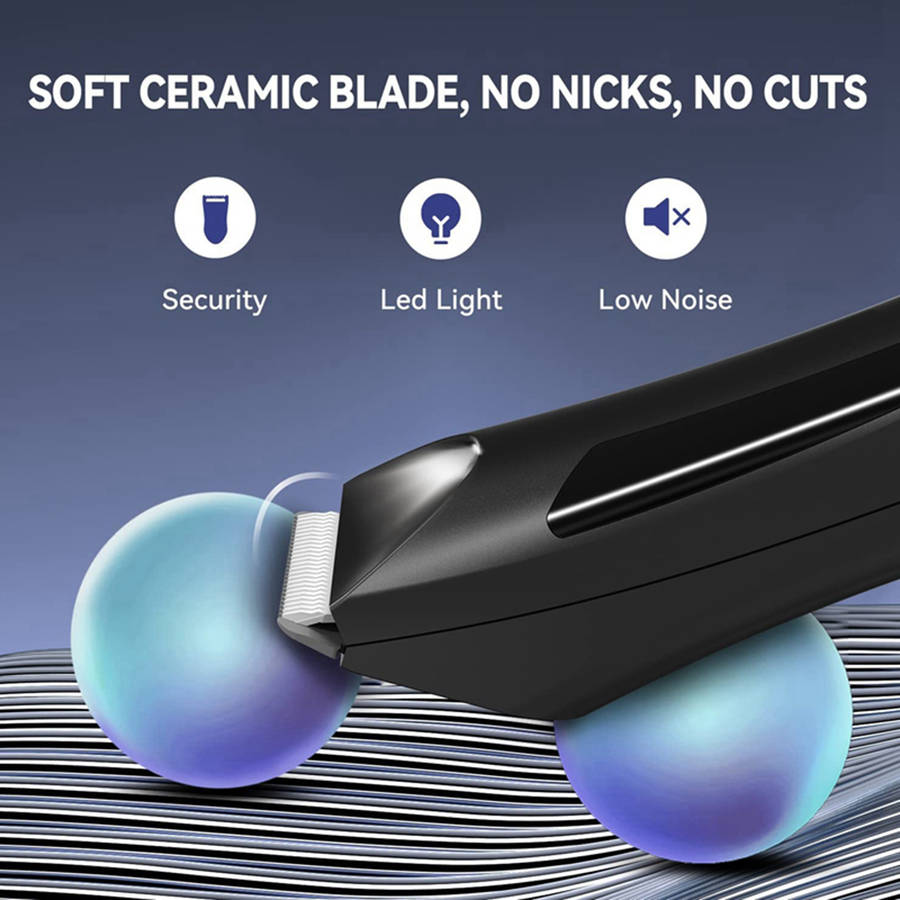 Professional Electric Body Hair Trimmer Shaver with 4 Guide Combs for Men