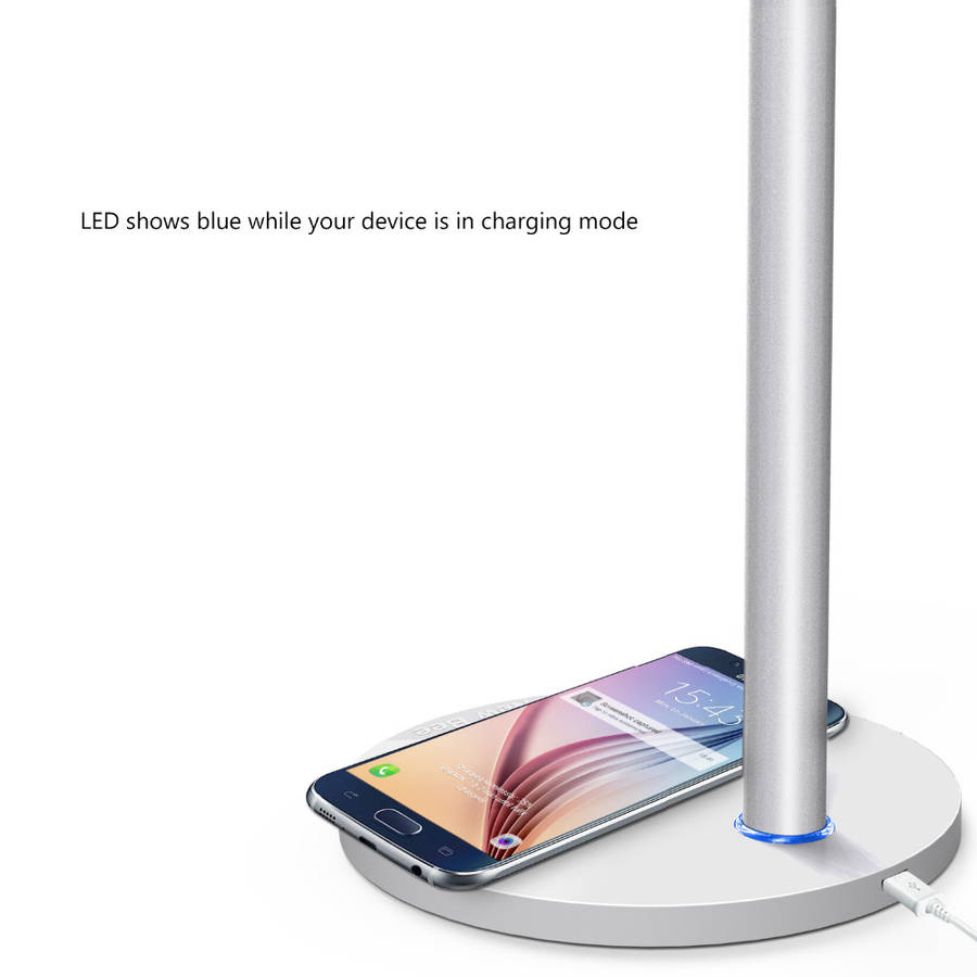 Wireless Charging Dock With Headphone Stand-White
