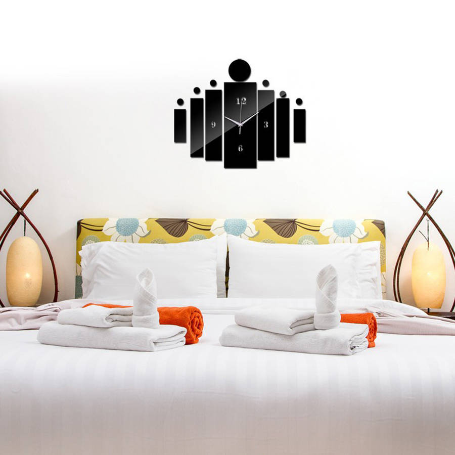 Modern Art DIY Acrylic Mirror Cylinder Wall Clock